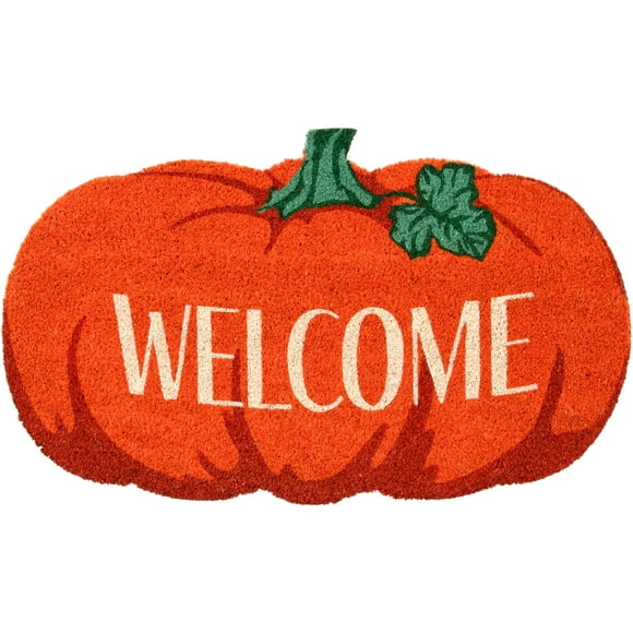 Way to Celebrate 18x30 Pumpkin Outdoor Coir Mat