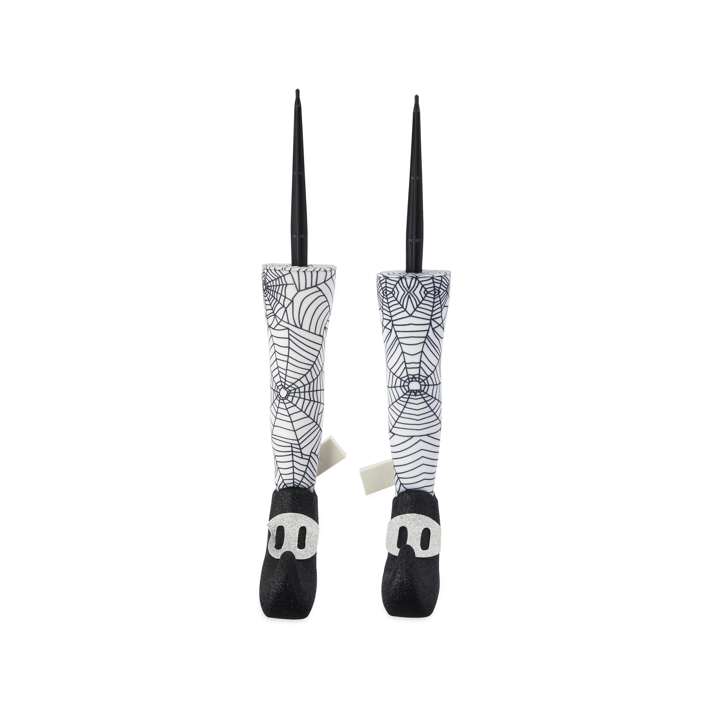 Way to Celebrate 2-Piece Halloween Witches Boot Yard Stake, White