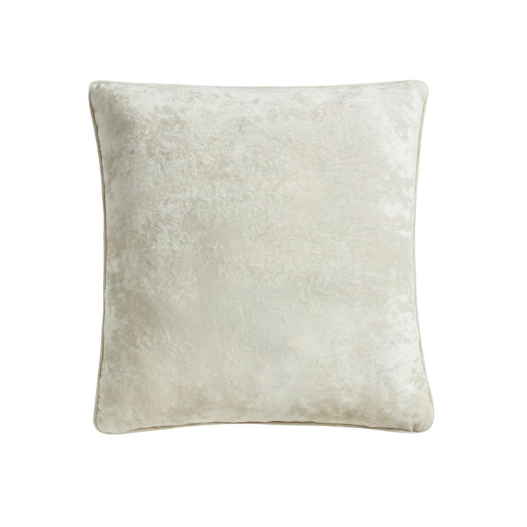 Way to Celebrate 20 x 20 Ivory Crushed Velvet Decorative Pillow