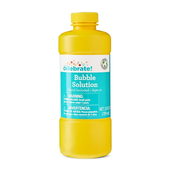 Bubble Solution with Wand, 24 fl oz, by Way To Celebrate
