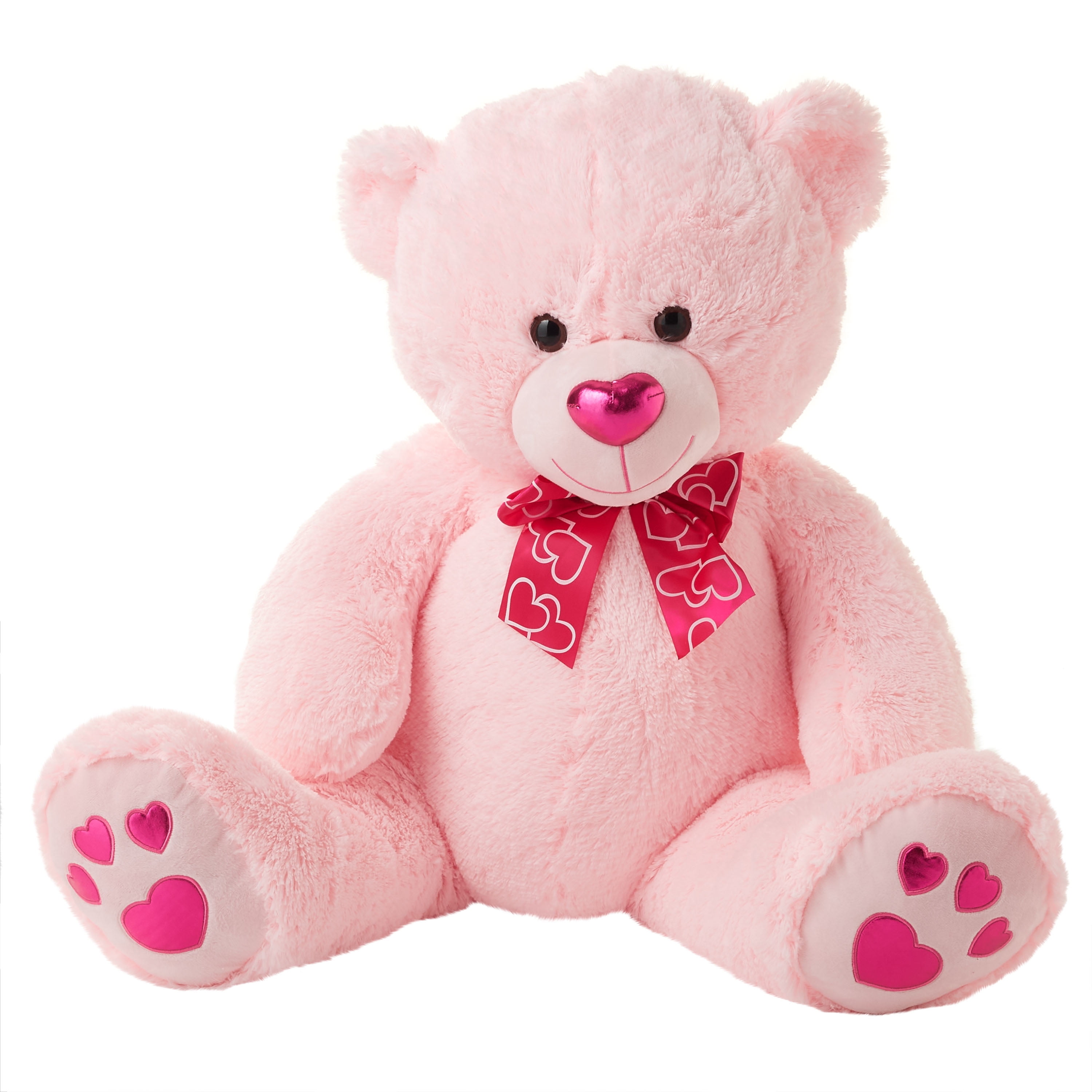 Way to Celebrate 30 Pink Valentine Bear Plush Toy