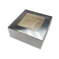 thumbnail image 1 of Way to Celebrate! 4 Cavity Silver Treat Boxes with Window, 3-Count, 1 of 5
