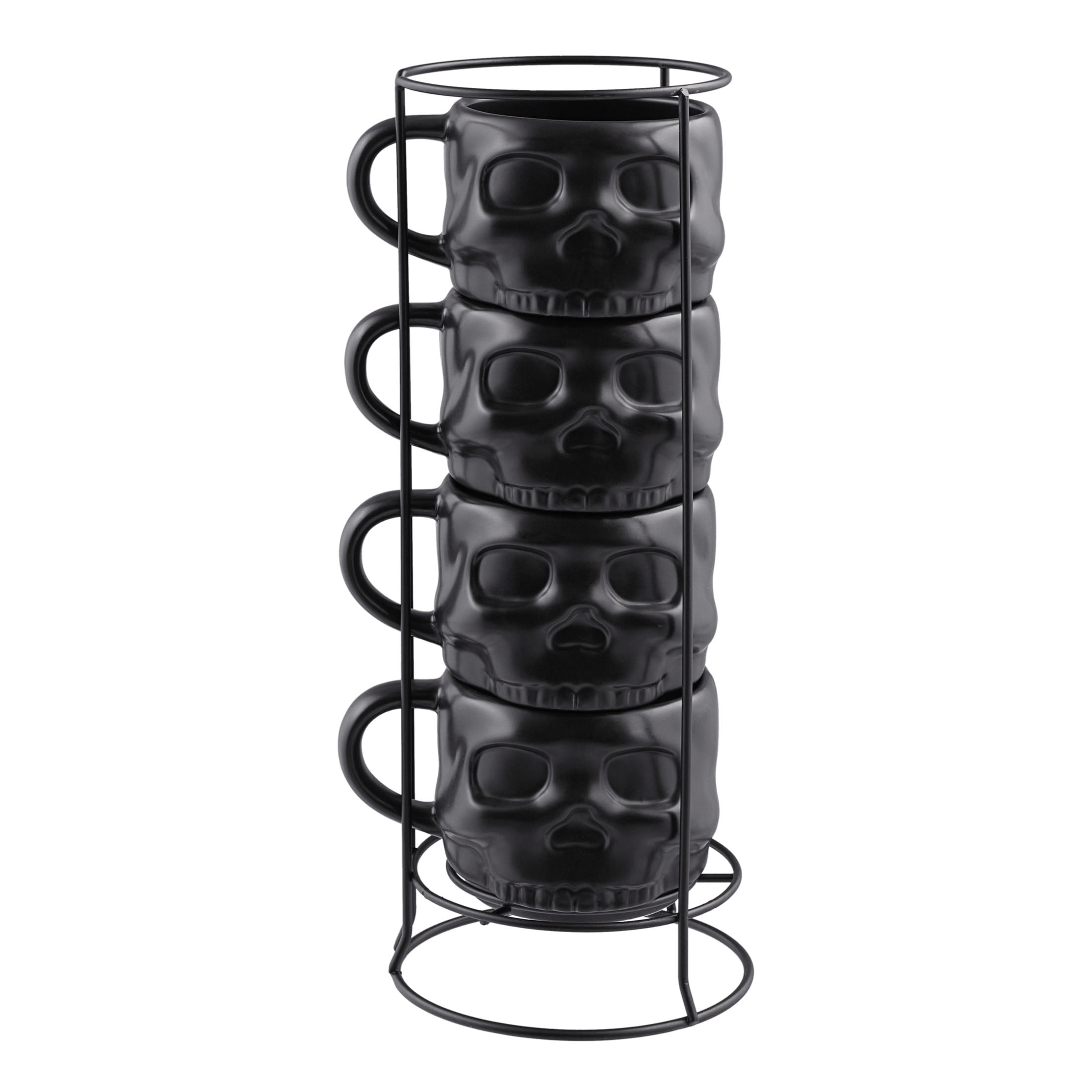 Alchemy Triple Skulls Black Cup With Candle Holder Mug Warmer