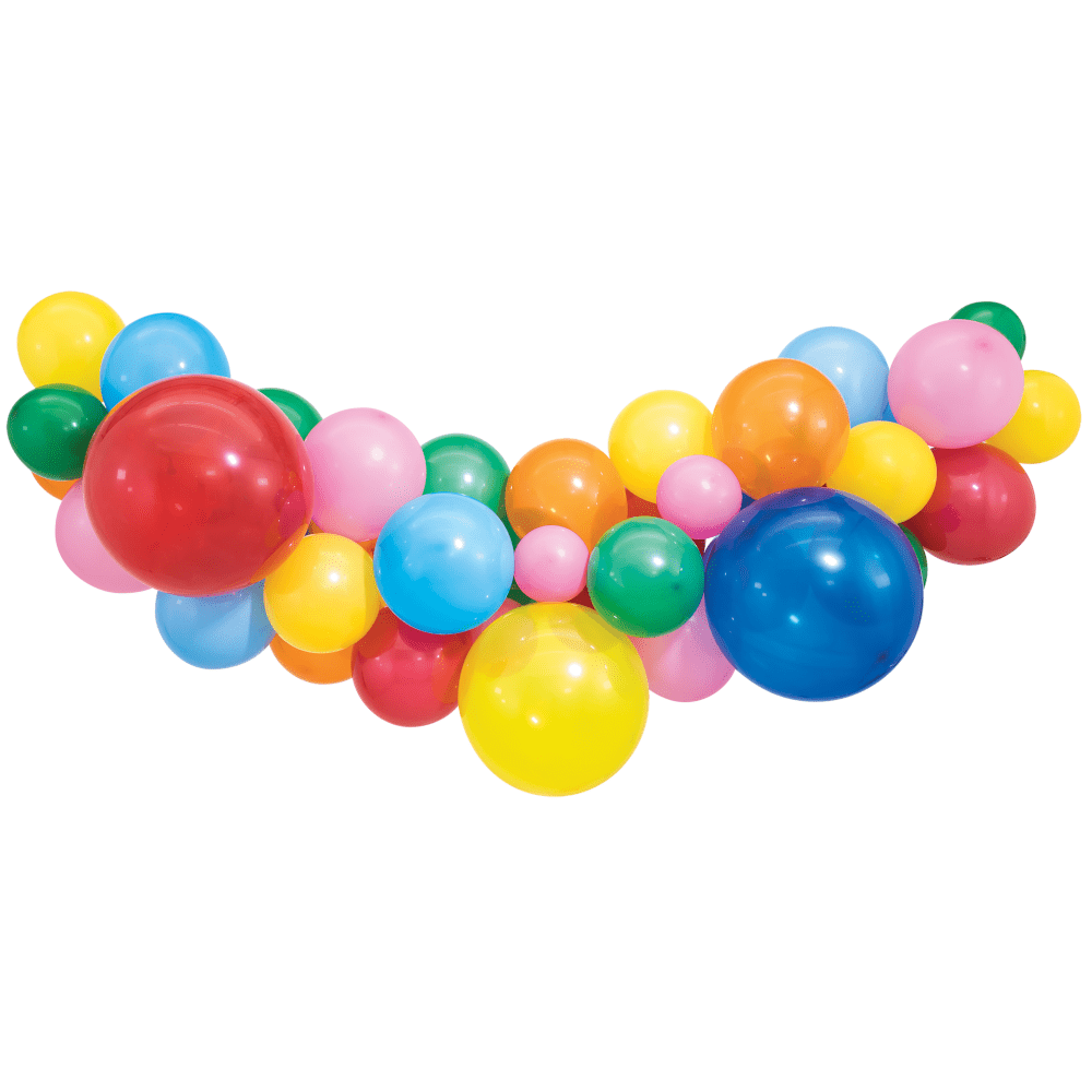 Way to Celebrate 40 Count Latex Balloon Garland Kit, 6ft - Multicolor