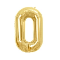 42" Gold Number 0 Foil Balloon, by Way To Celebrate