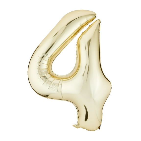 34" Gold Number 4 Foil Balloon, by Way To Celebrate