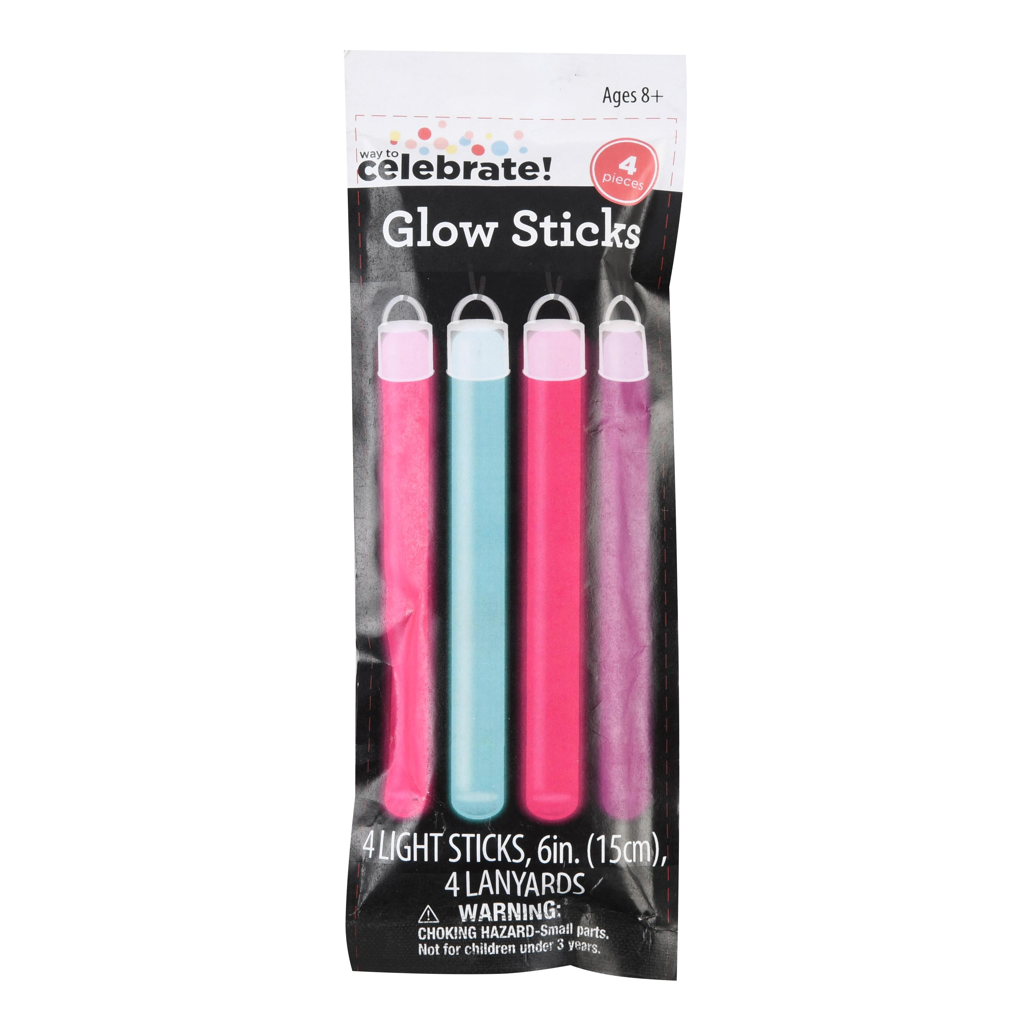 Length 4.13x7.87IN Weight 0.73LB 30CT 4IN Jumbo Glow Stick-Glow in the Dark  Party Stick Way to Celebrate