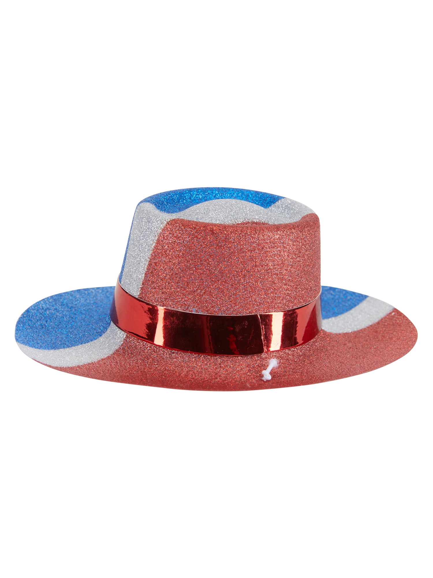Way to Celebrate 4th of July Patriotic Glitter Mini Cowboy Hat