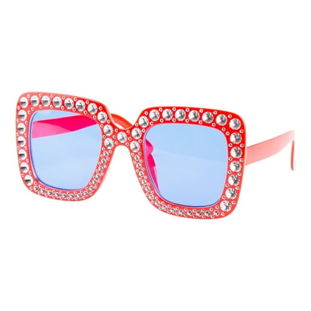 Way to Celebrate 4th of July Patriotic Red Bling Novelty Glasses