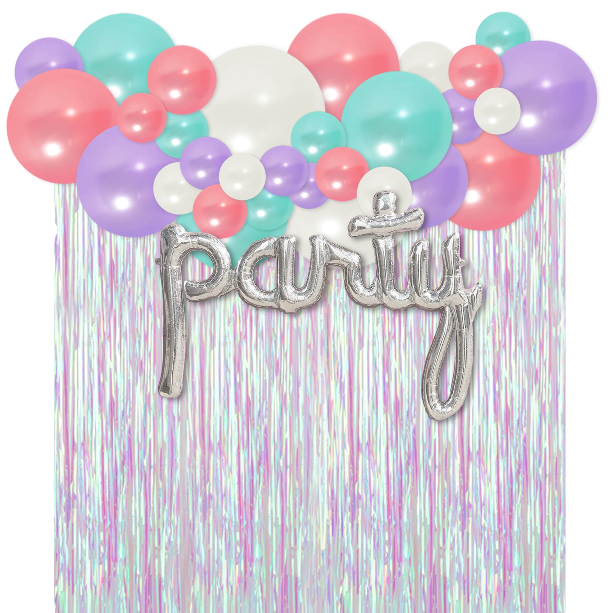Way to Celebrate! 52pcs Birthday Balloons Decoration & Toys Set, Multicolor Unicorn Theme