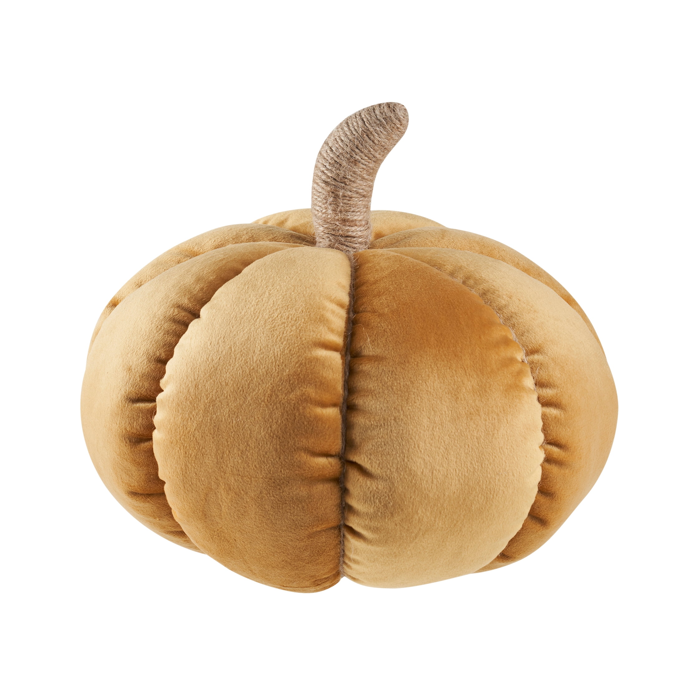 Way to Celebrate Shaped Velvet Pumpkin, Yellow