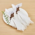 thumbnail image 1 of Way to Celebrate 8-Piece Cotton Napkin and Napkin Ring/Place Card Holder Set, Cream, 1 of 6