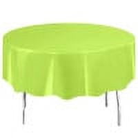 84" Round Plastic Solid Print Neon Green Tablecloths, 2 Count, by Way To Celebrate