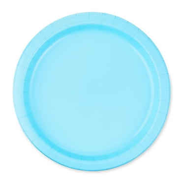 Disposable Paper Plates, 9", Powder Blue, 20 Count, by Way To Celebrate
