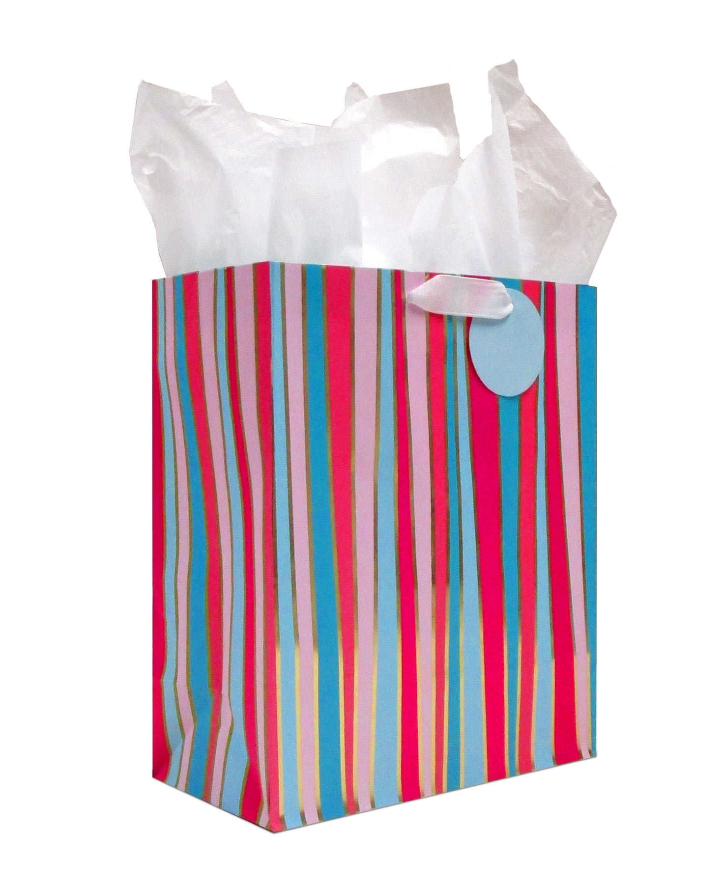 Way to Celebrate All Occasion Large Paper Gift Bag Barbie Stripes 10 x 5 x 12