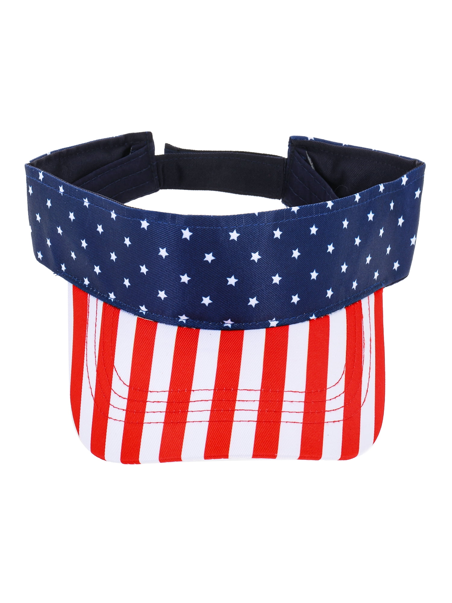 Way to Celebrate Americana Adjustable Stars and Stripes Visor, 1 Piece