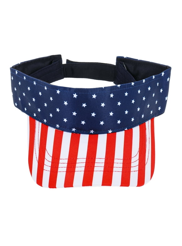 Americana Adjustable Stars and Stripes Visor, 1 Piece