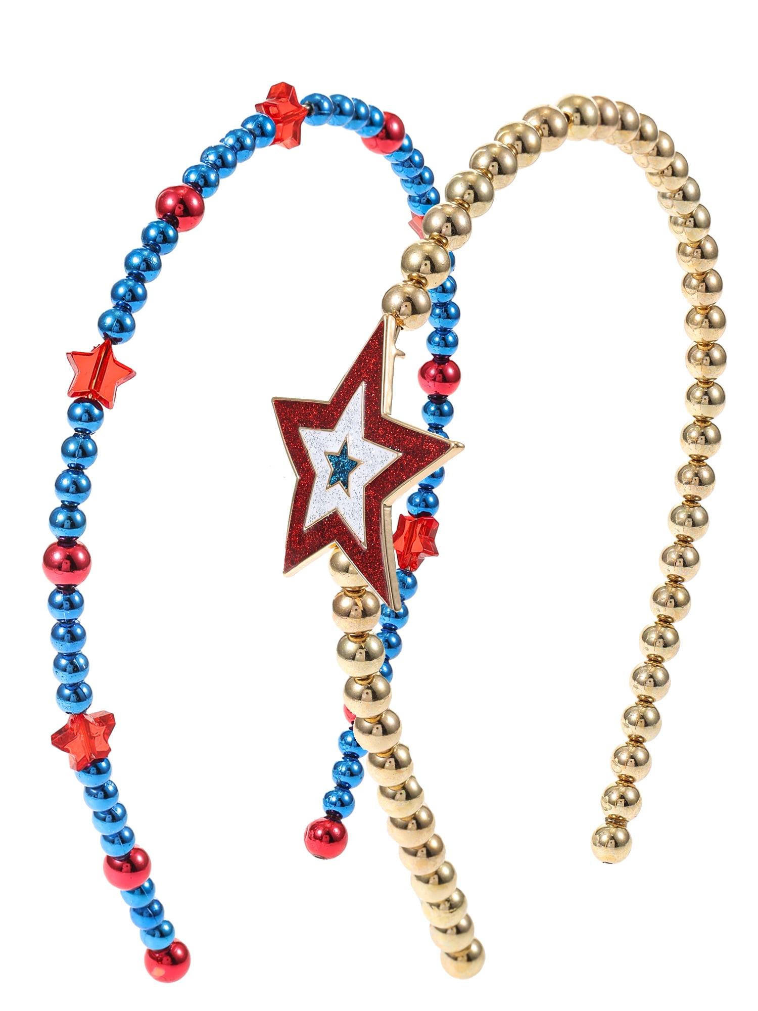 Way to Celebrate Americana Beaded Headbands, 2 Piece