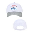 thumbnail image 1 of Way to Celebrate Americana "Born to Sparkle" Baseball Cap, Adult Size, 1 Piece, 1 of 4