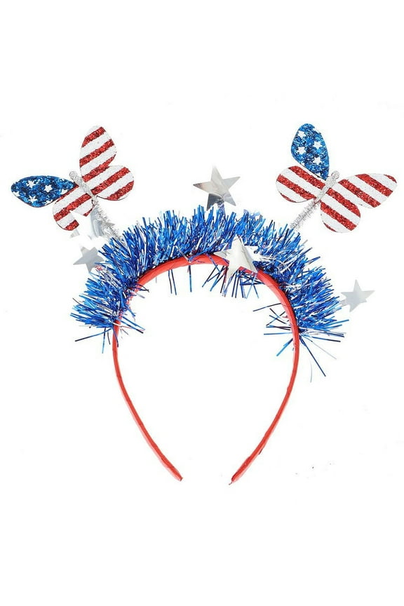 Americana Butterfly Tinsel Headband