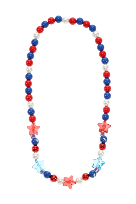 Americana Patriotic Beaded Necklace
