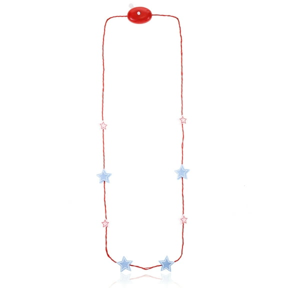 Way to Celebrate Americana Patriotic Patterned Star Light-Up Necklace
