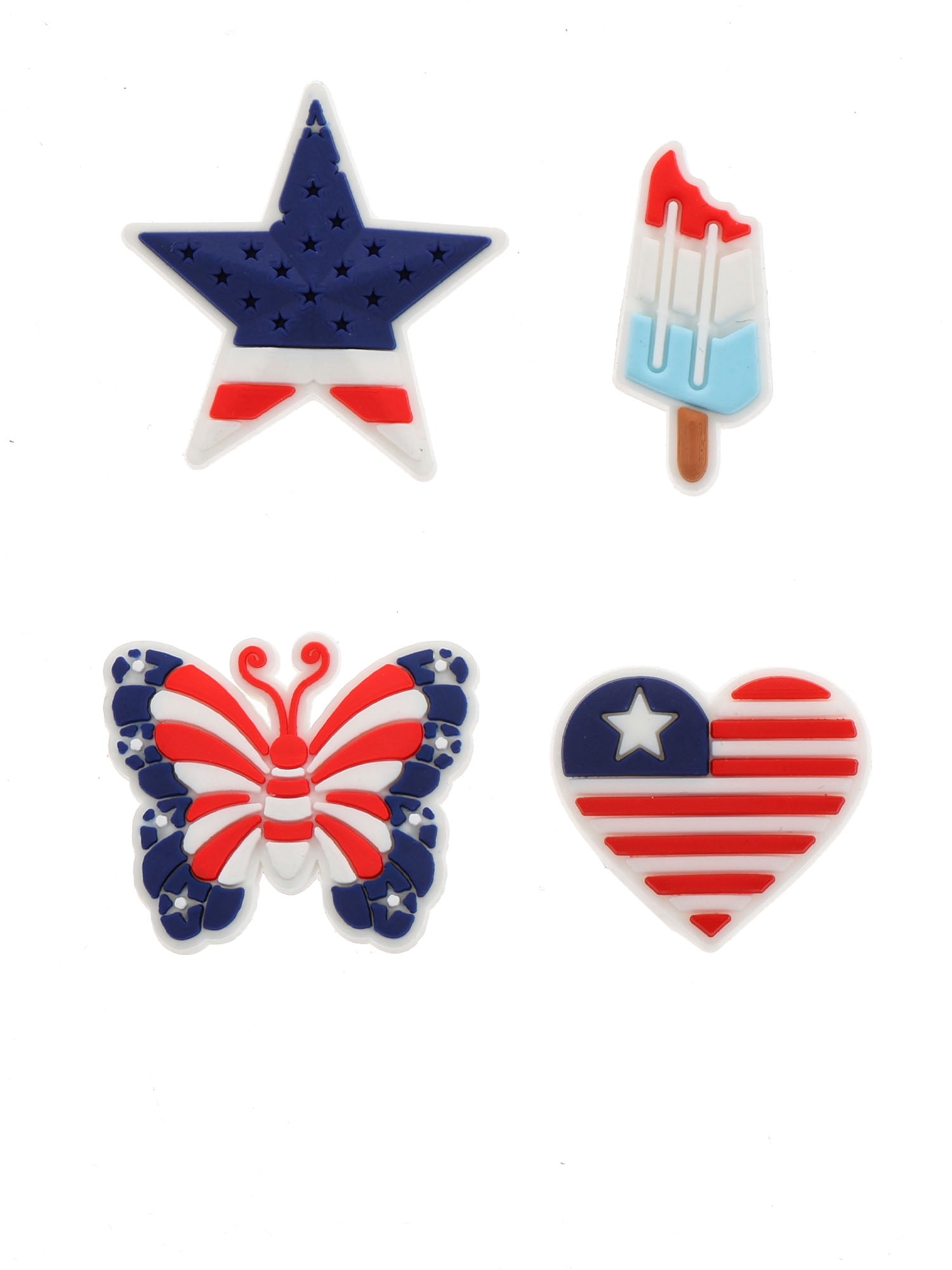 Way to Celebrate Americana Patriotic Pop-In Shoe Charm Set