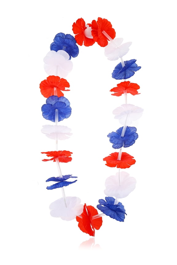 Americana Red, White, and Blue Light-Up Floral Necklace