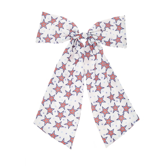 Way to Celebrate Americana Red, White, and Blue Star Print Hair Bow