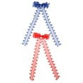 thumbnail image 1 of Way to Celebrate Americana Ribbon Hair Bow Clips, Red and Blue, 2 Pieces, 1 of 4