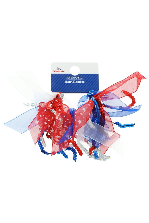 Americana Ribbon Hair Elastics, 2 Pieces