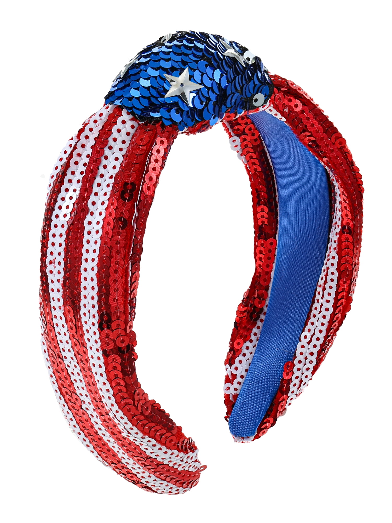 Way to Celebrate Americana Sequin Top Knot Headband, 1 Piece