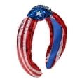 thumbnail image 1 of Way to Celebrate Americana Sequin Top Knot Headband, 1 Piece, 1 of 4