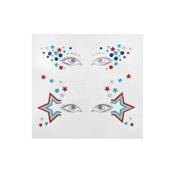 Way to Celebrate Americana Star Motif Temporary Tattoos