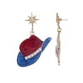 thumbnail image 1 of Way to Celebrate Americana Western Hat Dangle Earrings, 1 of 4