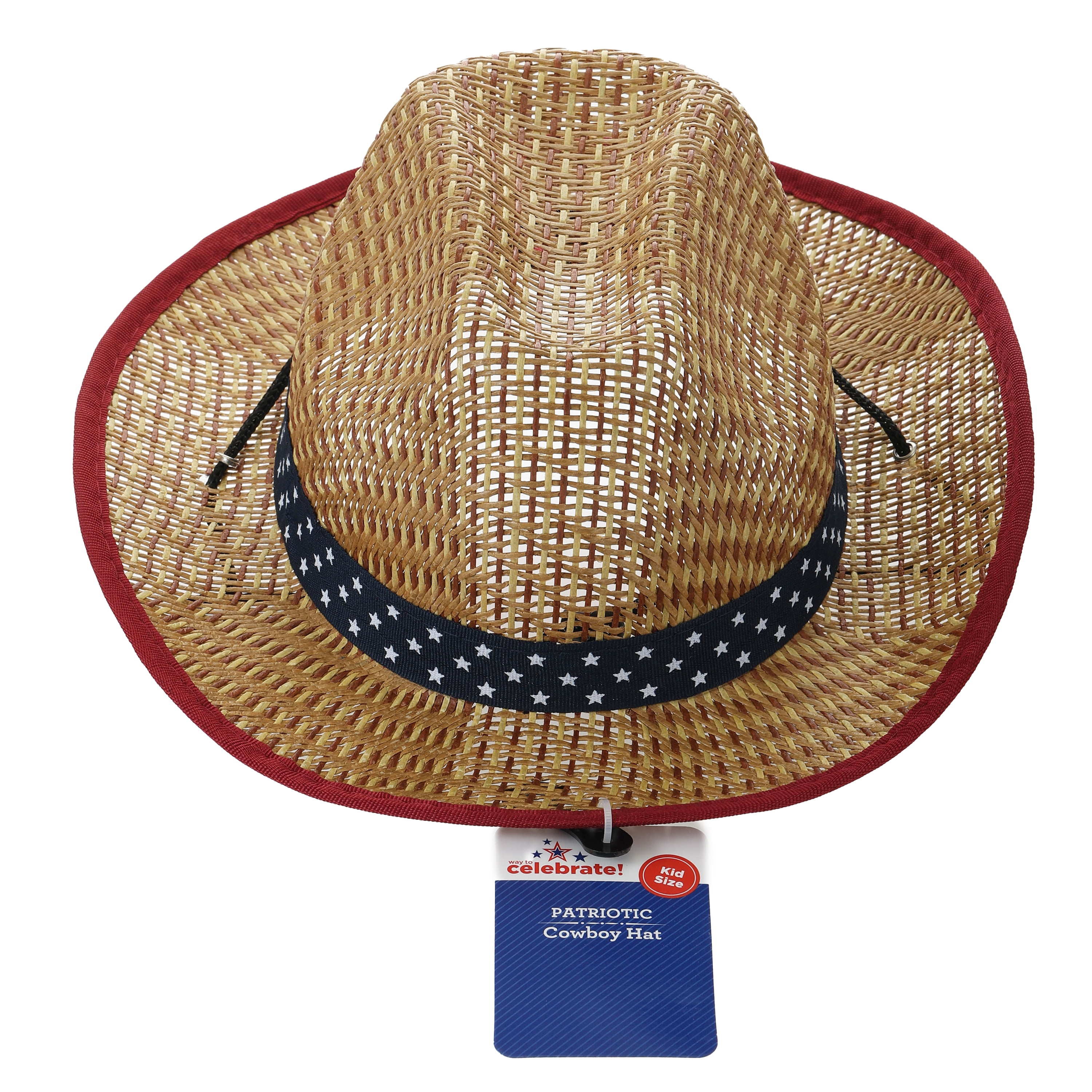 Way to Celebrate Americana Woven Cowboy Hat, Kids Size, 1 Piece