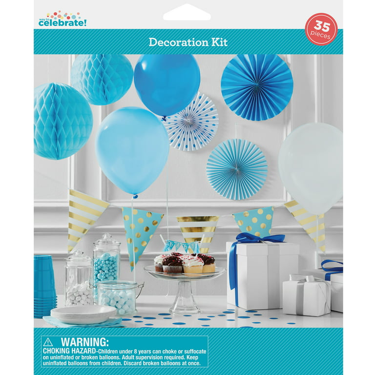 Kit de décoration Baby Shower bleu 🍰