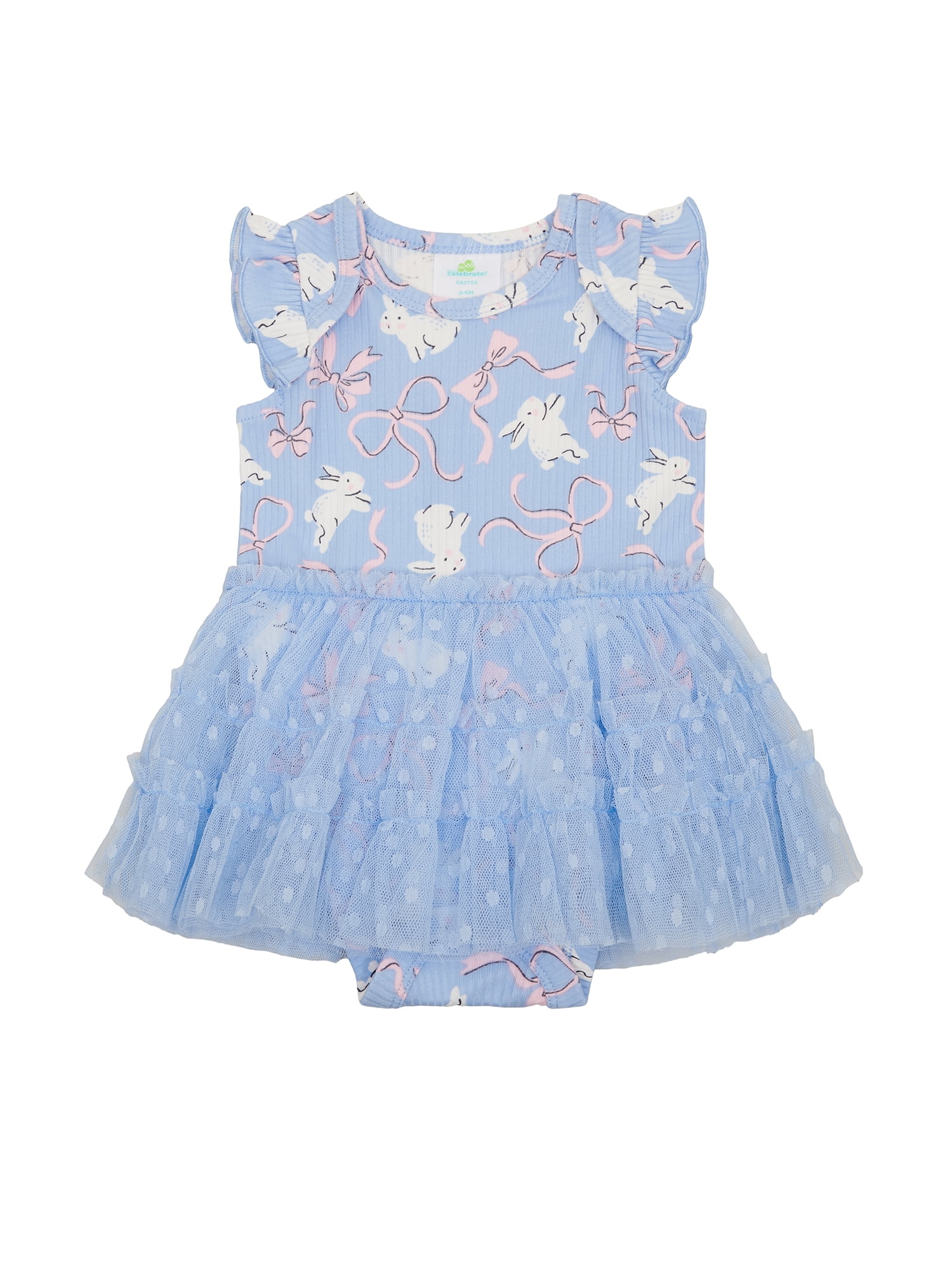 Way to Celebrate Baby Girls Easter Tulle Tutu Dress, Sizes 0-3M-6-9M