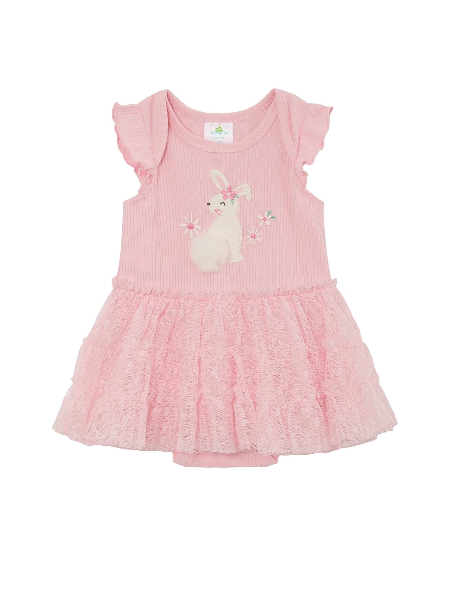 Way to Celebrate Baby Girls Easter Tulle Tutu Dress, Sizes 0-3M-6-9M