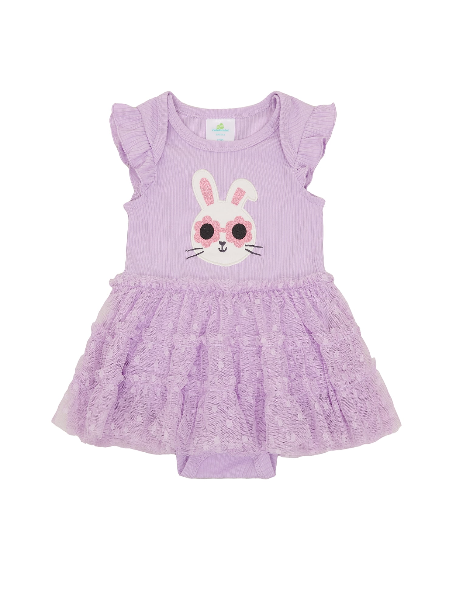 Way to Celebrate Baby Girls Easter Tulle Tutu Dress, Sizes 0-3M-6-9M