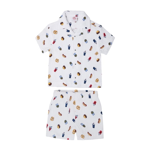 Way to Celebrate Toddler Boy Patriotic Americana Americana Shirt and Short Set, Sizes 12M-5T