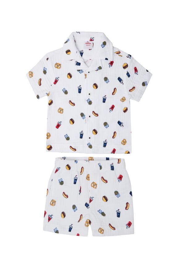 Toddler Boy Patriotic Americana Americana Shirt and Short Set, Sizes 12M-5T