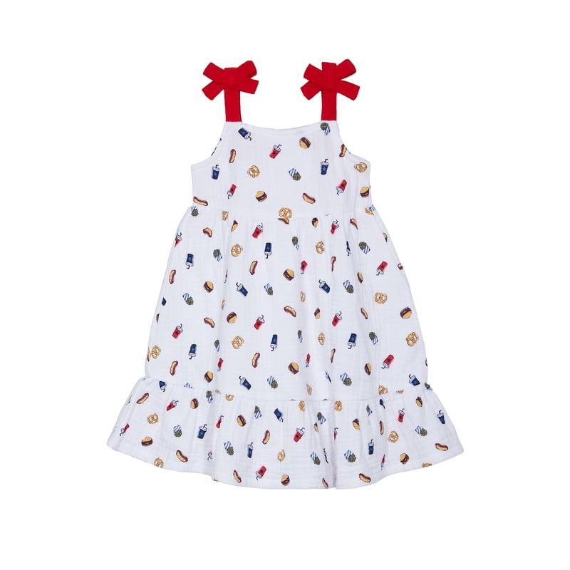 Way to Celebrate Baby and Toddler Girls Patriotic Americana Americana Dress, Sizes 12M-5T