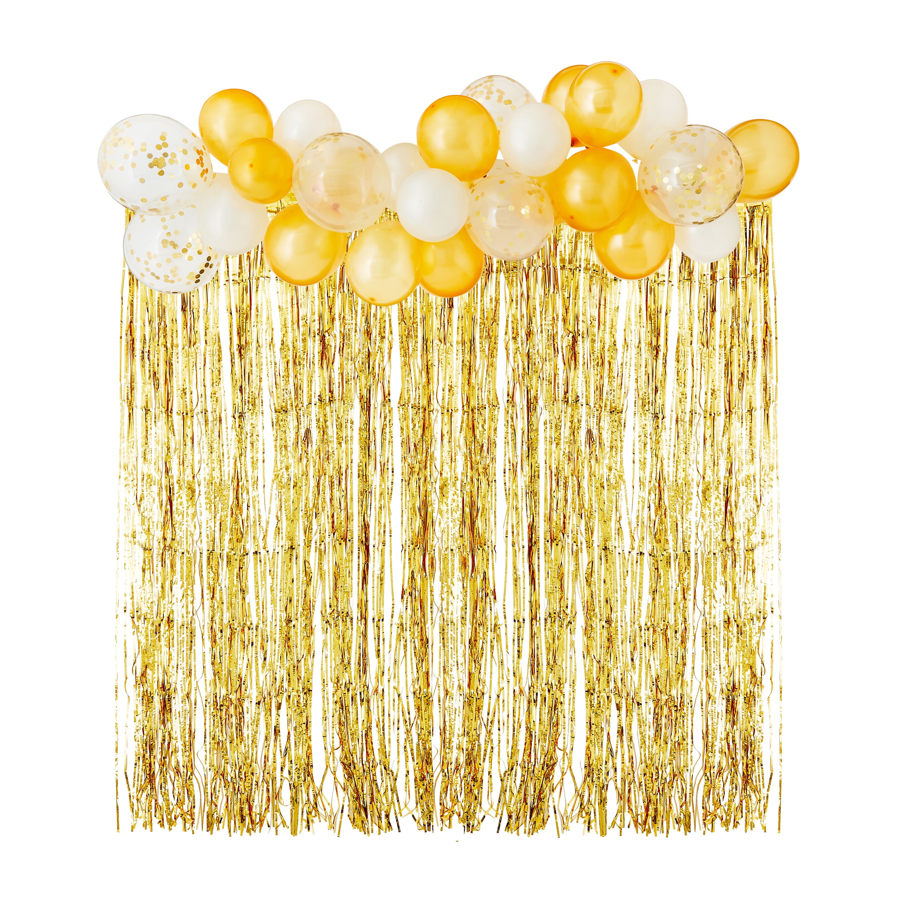 Gold/White Balloon Garland and Fringe Kit, 34 Pieces, by Way To Celebrate