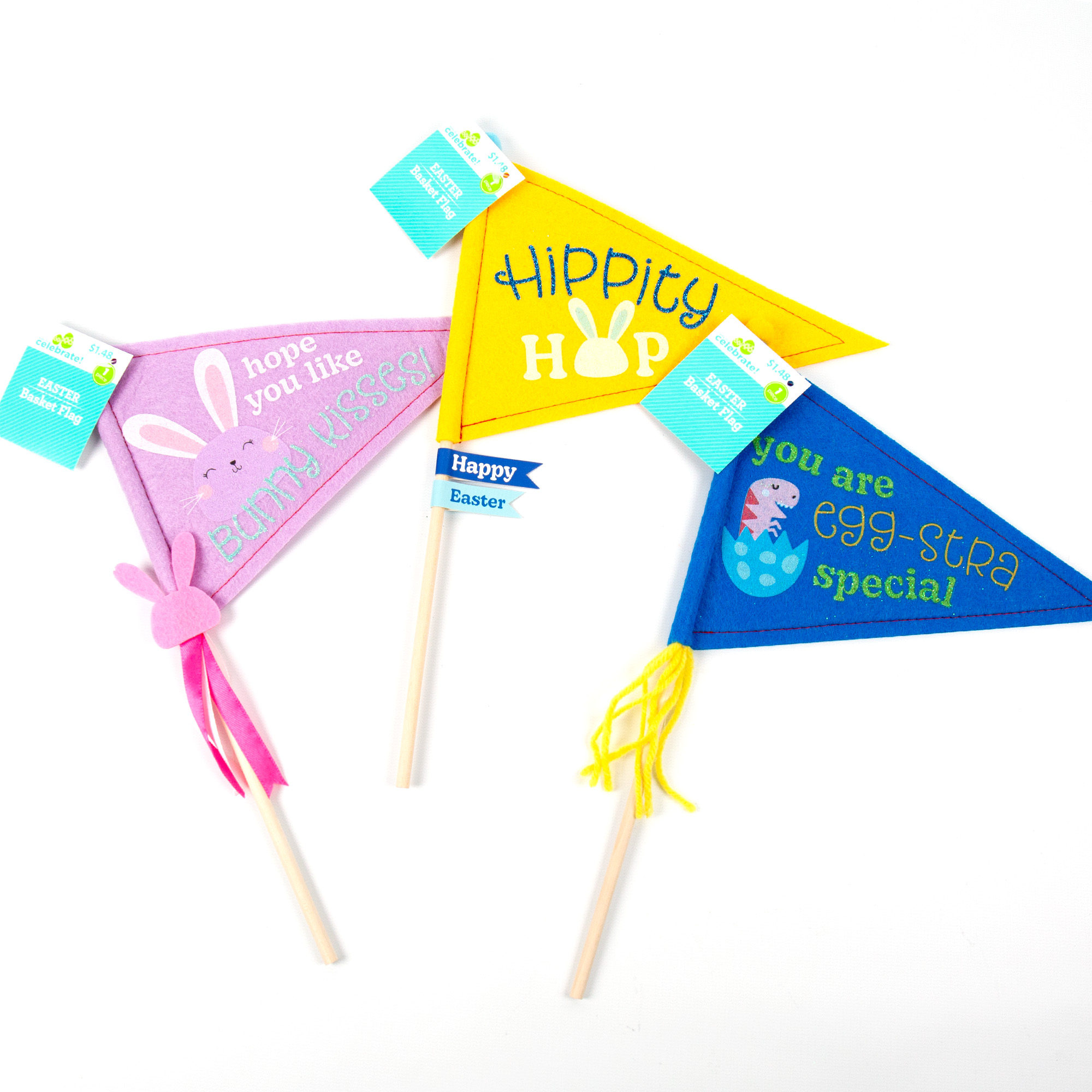 Way to Celebrate Basket Felt Flag Assortment, Items Sold Separately