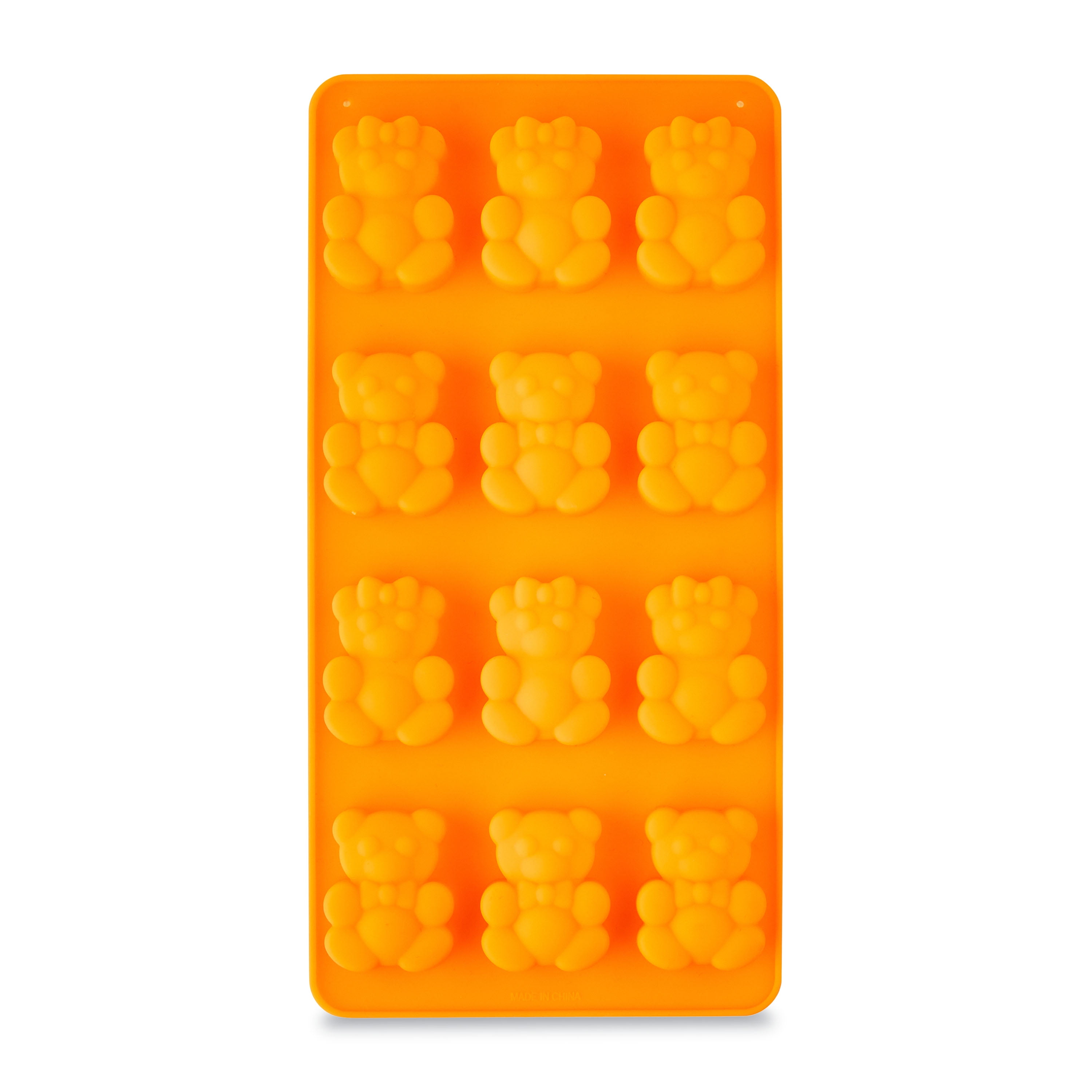 4 x 8 IN, 12-Cavity, Bear Shape, Silicone Candy and Baking Mold, by Way To Celebrate