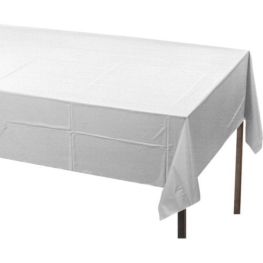 Way to Celebrate Better than Linen White Table Cover, 1 Each