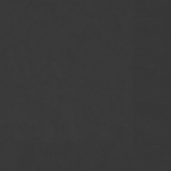 (6 pack) 6.5" x 6.5" Disposable Black Paper Napkins, 24 Count, by Way To Celebrate