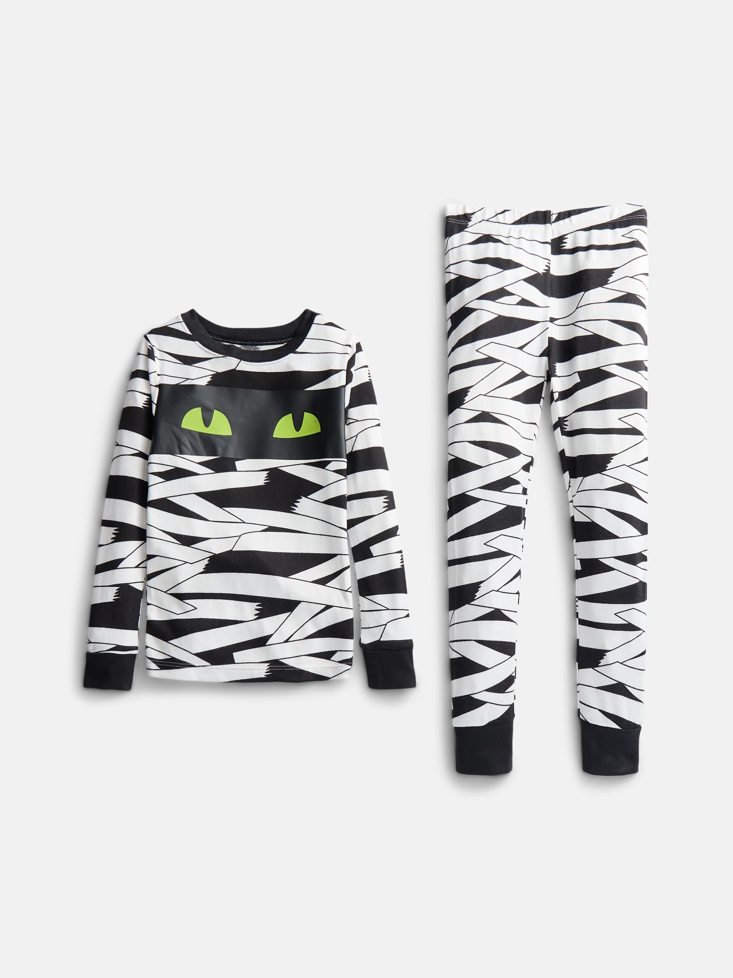 Halloween Boys' Glow In the Dark Top and Pants Pajama Set from Way to Celebrate, 2-Piece, Sizes 4-10