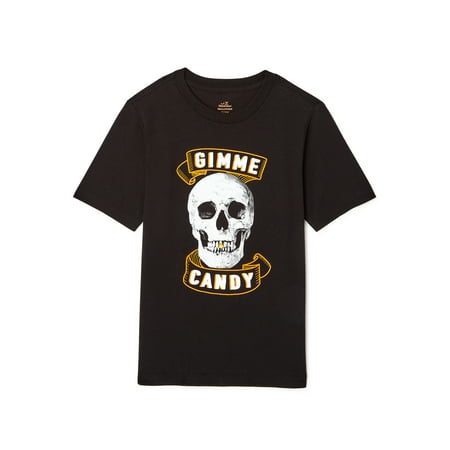 Way to Celebrate Boys Halloween Short Sleeve T-Shirt, Sizes 4-18 & Husky